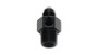 Vibrant 16498 Male AN Flare to Male NPT Union Adapter -8AN with 1/8" NPT Port Black Anodized 6061 Aluminum