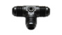 Vibrant 16548 Male AN Flare Tee Fitting -8AN with 1/8" NPT Port Black Anodized 6061 Aluminum
