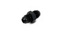 Vibrant 10234 AN Union Adapter -10AN x -10AN Black Anodized 6061 Aluminum