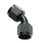 Vibrant 10717 Female Union Adapter 45 Degree -20AN Black Anodized