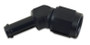 Vibrant 12016 Female AN to Hose Barb 45 Degree Adapter -6AN x 3/8" Barb Black Anodized