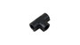 Vibrant 10860 Female Pipe Tee Adapter, 1/8" NPT Black Anodized