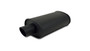 Vibrant 1146 StreetPower Flat Black Oval Muffler 2.5" Inlet 304 Stainless Steel
