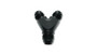 Vibrant 10804 Y Adapter Fitting, -4AN x dual -4AN Black Anodized