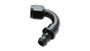 Vibrant 22206 Push-On 120 Degree Hose End Elbow Fitting -6AN Black Anodized 6061 Aluminum