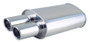 Vibrant 1137 StreetPower Oval Muffler 4" Inlet/Outlet Center-Center 304 Stainless Steel