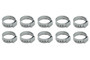 Vibrant 12277 Stainless Steel Pinch Clamps, 16.0-19.2mm (10 Pack)