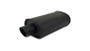 Vibrant 1154 StreetPower Flat Black Oval Muffler, 4" Inlet 4" Tip