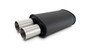 Vibrant 12321 StreetPower Flat Black Oval Muffler with Dual Brushed Tips 3" Inlet