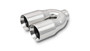 Vibrant 1339 Dual 3.5" Round Stainless Steel Tips (Double Wall, Straight Cut)