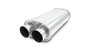 Vibrant 10535 StreetPower Oval Muffler 2.50" Dual In/Out 304 Stainless Steel