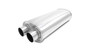 Vibrant 10538 StreetPower Oval Muffler 2.50" Dual In/Out 18" Body 304 Stainless Steel