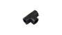 Vibrant 10862 NPT Female Tee Adapter 3/8" Black Anodized 6061 Aluminum