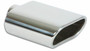 Vibrant 1405 5.5" x 3" Oval Stainless Steel Tip (Single Wall, Angle Cut)