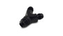 Vibrant 10807 Y Adapter Fitting, -8AN x dual -6AN Black Anodized