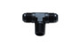 Vibrant 10461 Male AN Flare to Pipe Tee Adapter, -4AN x 1/8" NPT Black Anodized