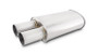 Vibrant 1094 StreetPower Oval Muffler w/ 3" Round Straight Cut Tip 2.5" Inlet 304 Stainless Steel