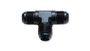 Vibrant 10480 Flare Tee Adapter Fitting, -3AN Black Anodized