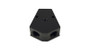 Vibrant 10822 Y-Block Adapter, 1/2" NPT Single x Dual 1/2" NPT w/ 1/8" NPT Port Black Anodized