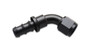 Vibrant 22604 Push-On 60 Degree Hose End Elbow Fitting -4AN Black