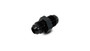 Vibrant Performance 10231 -4AN x -4AN Black Anodized Union Adapter Fitting