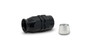 Vibrant 28006 Straight High Flow Hose End Fitting for PTFE Lined Flex Hose -6AN Black Anodized