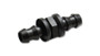 Vibrant 11240 AN Barbed Union Fitting -4AN Black Anodized 6061 Aluminum