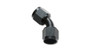 Vibrant 10716 Female Union Adapter, 45 Degree -16AN Black Anodized