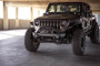 DV8 Offroad FBJL-05 FS-15 Series Stubby Front Bumper for 2007-2021 Jeep Wrangler JK/JL, Gladiator - Micro-Texture Powder-Coat