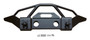 RT Off-Road RT20041 Heavy Duty Full-Width Front Bumper for 2007-18 Jeep JK Wrangler, Black Textured Powder Coat Finish w/ Shackle