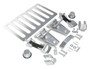 RT Off-Road RT34077 Complete Stainless Steel Hood Set for 2007-2018 Jeep JK Wranglers. Includes Left and Right Hood Stops, Hinges