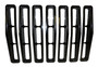 RT Off-Road RT26031 7-Piece Black Grille Insert Set for 1987-1995 Jeep YJ Wrangler. Features Easy Snap-In Installation