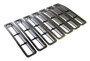 RT Off-Road RT26042 7 Piece Grille Insert Set for 1997-2006 Jeep TJ Wrangler, Chome Plastic, Snap-In
