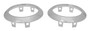 RT Off-Road RT27027 HVAC Vent Accents for Select 2007-2010 Jeep JK Wrangler, Set of 2, Plastic, Polished Chrome Finish