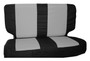 RT Off-Road SCP20121 Rear Seat Cover Set for 1997-2002 Jeep TJ Wrangler, Black & Gray, Includes 1 Rear Black/Gray Polycanvas Seat