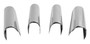 RT Off-Road RT27039 Steering Wheel Accents for Select 2007-2010 Jeep JK Wrangler, Set of 4, Plastic, Polished Chrome Finish