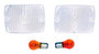 RT Off-Road RT28012 Clear Parking Lamp Set w/ 2 Amber Bulbs for 1987-1993 Jeep YJ Wrangler, Modifications to Wiring Necessary for