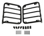 RT Off-Road RT34102 Black Tail Light Guard Set for 2007-2018 Jeep JK Wrangler, Stainless Steel Powder Coated, Includes 2 Guards and