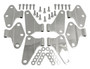 RT Off-Road RT34069 Polished Stainless Steel Hood Hinge Set for 2007-2018 JK Wrangler w/ 4 Door