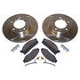 Crown Automotive 5358568RK Front Disc Brake Service Kit for Jeep 1978-1981 CJ-5, CJ-7, CJ-8 w/ 6 Bolt Flange, w/ 2-Bolt Caliper Plate