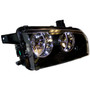 Crown Automotive 4806164AJ Right Halogen Headlight w/ Black Bezel for 2008-2010 Dodge LX Charger, Includes Bulbs, Sockets, and