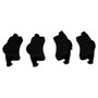 Crown Automotive 5011970AB Rear Disc Brake Pad Set for 99-04 Jeep WJ, WG Grand Cherokeee, Left & Right - Gray Semi-Metallic