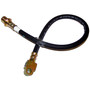 Crown Automotive J5362871 Rear Brake Hose 1979-1988 Jeep J-Series w/ 131" Wheelbase, 20- Long - Black, Zinc Metal, Rubber