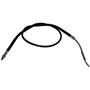 Crown Automotive 52004706 Right Rear Parking Brake Cable for 1990 Jeep YJ Wrangler, 66-1/2" Long - Black Plastic, Rubber, Steel