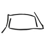 Crown Automotive 55136024K Front Door Glass Seal Set for 1999-2004 Jeep WJ Grand Cherokee - Black Rubber