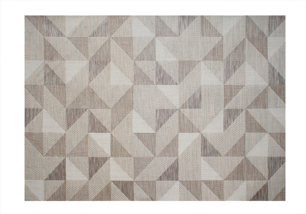 Prism Taupe Outdoor Rug 63 x 88 Inches by Treasure Garden - RG-252-560