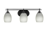 Odyssey 3 Light Steel Vanity Light 26.75 Inch Length by Toltec - 2613-BN-615