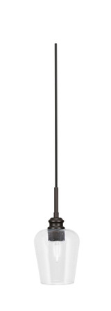 Edge 1 Light Steel Mini Cord Pendant 11 Inch Tall by Toltec - 1152-5-11