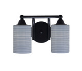 Paramount 2 Light Matrix Glass Vanity Light by Toltec - 3422-85-40