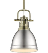 Duncan 1 Light Small Pendant with Rod 14.25 Inch Tall by Golden - 3604-S